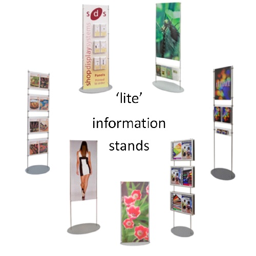 Lite information stands - 10mm bar stands